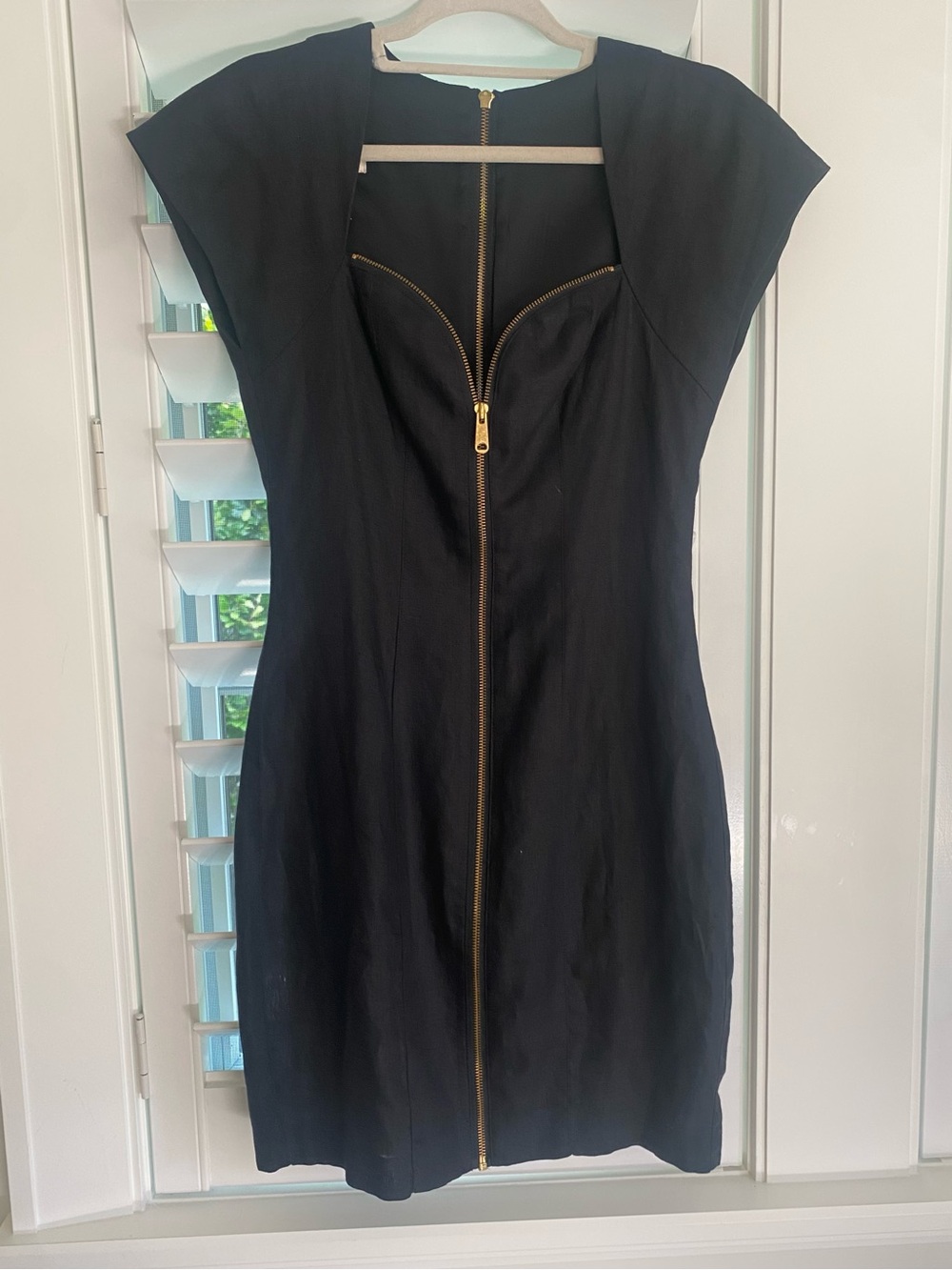 Wayne Clark Sleek Black Zip-Front Women’s Dress